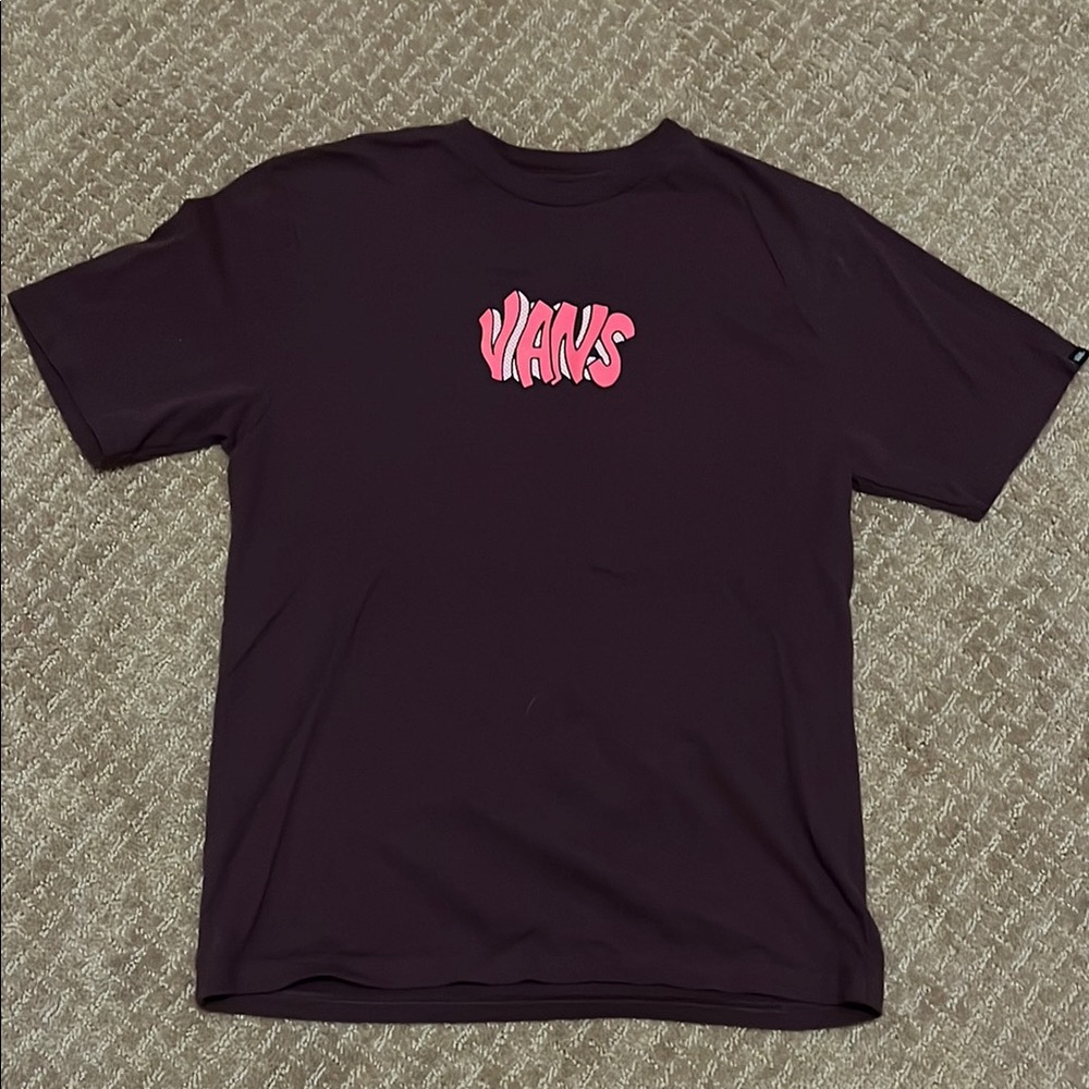 Vans deep purple T-Shirt with Pink Logo